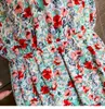 Frauen Chiffon Kleid Sommer Mode Weibliche Kurzarm Vintage Print Floral Peter Pan Kragen A-linie Casual Vestidos 210423