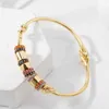 Design créatif femmes à la mode multicolore CZ cubique zircone Zircon Bracelets pour femmes mode couleur or métal cuivre Bracelets