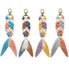 Handverk bomullsrep stickad fisk sjöjungfru nyckelringar handväska hänger för kvinnor män mode smycken vilja och sandig