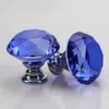 Knob Screw Fashion 30mm Diamond Crystal Glass Door Knobs Drawer Cabinet Furniture Handle Knob Screw Furniture Accessories sea shipping DAJ316