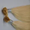 En Kaliteli Keratin Saç Uzantıları Renk 60 Işık Sarışın 1G Strand 100g 100 Remy Ön Bağlı İnsan Halesi Düz İpucu