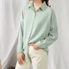 Chiffon Cardigan Solide Bluse Casual Plus Größe Lose Langarm Frauen Shirts Büro Elegante Weiße Tops Blusas 9862 210415