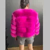 Mode Winter Warm Vrouwen Jas Natuurlijke Vos Bontjas Real Fox Fur Jacket Winter Dikke Warme Jassen Vest Custom Made XXXXXL 210927