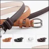 Belts & Aessories Fashion S1454 Vintage Ladys Jeans Decoration Casual Belt Faux Leather Eyes Metal Buckle Pu Drop Delivery 2021 Zskyn