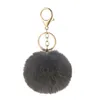 Fashion Pom Keychains keyring Imitate Rabbit Fur Ball Keychain Bag Plush Car Key Holder Pendant Chain Ring For Women lady ornaments Jewelry accessories 6cm