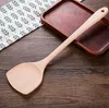 Wood Spoon Spatula Eco Friend Wooden Kitchen Utensil Scoop Cooking Fry Mixing Shovels Long Handle Baking Spatulas Spoons SN2647