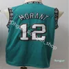 Mens Stitched Basketball Jerseys Mike 10 Bibby 12 JA Morant Green White Black Blue College Shirt Toppkvalitet