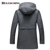 Wool Coat Men Fashion Winter Jacket High Quality Hooded Mens Peacoat Size M-4XL #29282 Men's & Blends