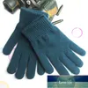 Gants chauds d'hiver épaissi plus velours stretch tricoté gants à écran tactile à cinq doigts pour hommes et femmes gants d'équitation froids prix usine conception experte qualité