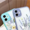 Moda Arte Flor Capas telefônicas claras para Samsung S21 PLUS S20 Fe A52 A72 A51 A71 A32 A21S Nota 20 Ultra Shockproof