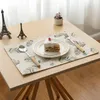 3サイズの昇華空白のテーブルマットのマットナプキンリネンスクエアプラセマットDIY熱伝達コーティングの食器パッドEWE11149