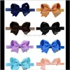 Clips Barrettes Partihandel Handgjorda Stora Bowknot Grosgrain Ribbon Bows Flickor Band Hårstift Elastiska Huvudband Tillbehör Jul C6ho Da7nv