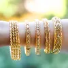 Dubai India Africa Color Muslim Turkish Bangles for Gold Lattice Bangle Bracelet Girls Women Hand Jewelry Arab Gifts