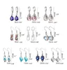 Kit de boucles d'oreilles pendantes en forme de goutte d'eau en cristal pour femmes, 16 paires, cerceaux multicolores style Boho, crochet coloré