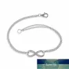 Neue Mode Damen Silber Unendlichkeitsring + Armband + Halskette Set Endless Love Symbol Schmuckset Charms Bankett Partyzubehör Fabrikpreis Expertendesign Qualität