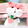 10 stks 11cm favoriete hamster carry fruit tas decoratie pluche mini hanger sleutelhanger pop ring zacht speelgoed