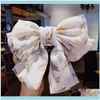 Aessore Herramientas ProductosFashion Chiffon Hairpin Doble Bowknot Pelo Play Clip Imprimir Floral Spring Mujere Headwear Aessories1 Drop Entrega 2021