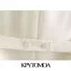 Kpytomoa Kobiety Moda Biuro Noszenie Button-Up Dopasowany kamizelka Vintage V Neck Bez Rękawów Kobiet Kamizelka Odzież Odzieży Chic Topy 211130