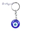 Turkish Blue Evil Eye Key Chains Ring Holder Keychain Amulets Lucky Charm Glass Hanging Pendant Blessing Protection