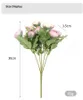 Dekoracyjne kwiaty Wieńce 5 widelec 10 głowy szept herbata róża europejski styl retro symulacja bukiet ślub domu fałszywy kwiat party DIY Deco