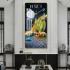 Rectangular wall clock living room study in northern Europe home fashion simple silent creative 210930