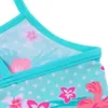 Baohulu filles maillot de bain à manches longues Protection solaire maillots de bain enfants fleur imprimer trois pièces plage maillots de bain Bikini