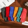 Dames Gebreide Winterhandschoenen Fluwelen Dikke Warm Casual Mannen Unisex Touch Screen Skiën Handschoenen 20211227 T2