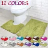 Chenille Bath Mat Set Soft Plush Non-slip Bathroom Shower Carpet Kitchen Floor Mat Washable Toilet Rug Home Decor Drop 210622