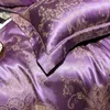 Bedding Sets Drop Wedding Duvet Cover Set Golden Jacquard Flat Sheet Pillowcase 4pcs European Luxury Cameo