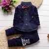 rec￩m -nascidos roupas de outono de mola de moda de algod￣o de algod￣o tops cal￧as 3pcs trajes de traje para meninos bebe crian￧as casuais 210309
