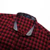 Fredd Marshall Camicia a quadri da uomo Camicia rossa da uomo Fashion Style 100% cotone a maniche lunghe Camicie casual Camisa Social FM170 210527