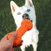 Pet bone Rubber toy Chewing Dogs Pets Teether press sound basketball Bones Large Dog Play Toys WY1324