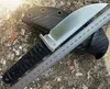 Topkwaliteit Survival Rechte mes DC53 Satijn Tanto Point Blade Volledige Tang G10 Handvat Vaste Blade Tactical Messen met K-schede