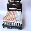 100 stks/partij Sigaret Vorm Pijpen Zaagtand Aluminium Metalen Pijp One Hitter Bat voor Tabak Kruid Gereedschap Accessoires