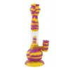 water smoking pipe glass bong straight hookah bowls silicone hose joint 8.8" The bee shape wax burner