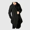 رجال الخريف رجال الرياح الذكور المغطاة بغطاء القلب غير منتظم سترة كارديجان معطف واحد الصدر من windcoat windwear دافئة الشارع thic 211011