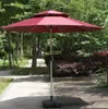 Parapluie de jardin extérieur en aluminium avec parasols tremblants Tables et chaises anti-pluie avec support Pole Beach HH21-210