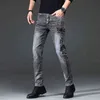 Printemps 2022 Et Été européen Mode Brand Jeans Broderie Homme, Perceuse, Fit Slim, Elastic coréen petit pied long pantalon long