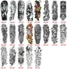 Grote Volledige Arm Tijdelijke Tattoos Stickers Peacock Peony Dragon Skull Designs Waterdichte Tattoo Sticker Body Art Paints for Men Women Dames 324 Stijlen