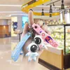 Spaceman Astronaut Keychain Cell Phone Straps Bag Pendant Gift Backpack Pendants Car Key Chain Metal PVC Blue and Pink