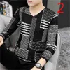 autumn Korean version of the self-cultivation round neck trend printing long- sleeved T-shirt male 210420