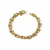 Novo Chegamento de a￧o inoxid￡vel cora￧￣o u pulseira de pulseiras de pulseiras para mulheres Moda moda j￳ias genu￭nas j￳ias de ouro rosa/prata/ouro amor bangle para partida presente