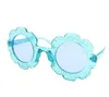 2021 Sun Flower Occhiali da sole per bambini Simpatici occhiali da sole per bambini a forma rotonda Scintillanti fiori Bling Occhiali da vista per bambini M024