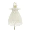 BAPTISM PAGEANT LACE DRESS NEWBORN TODDLER BEBES 1ST ÅR BEGRÄDE BABY GIRL TYKLAR DROSTENING CHOWNS WEDDING PARTY Q0716