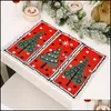 Mats Pads Table Decoratie Aeserijen Keuken, Dining Bar Thuis Tuin 2021 Kerstdecoraties Gebreide doek Placemat Creatief servies