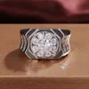 結婚指輪Huitan Luxury Crystal Cubic Zircon Men Engagement Party Accessories Noce Male Fashion Ring High Quality Drop Ship3856081