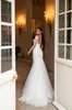 Designer 2021 Mermaid Wedding Dress White Lace Overskirts Detachable Train Bridal Gowns Jewel Neck Beading Long Sleeves Gorgeous Marriage Dresses