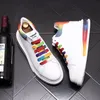 Skor mode casual Italy Designstil män läder sneakers klassisk lätt utomhus andningsbara lägenheter som går affärsliare B167 138