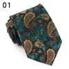 Bow Ties Luxury 8cm Men's Classic Tie Silk Jacquard Woven Paysley Cravatta Man Bridegroom Business Necktie Wedding Party Gift Donn22