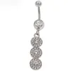 D0149 Crown Style Belly Navel Button Ring 4 Kleuren 14Ga 10mm Lengte 20 Pcs Mode Piercing Lichaam Sieraden